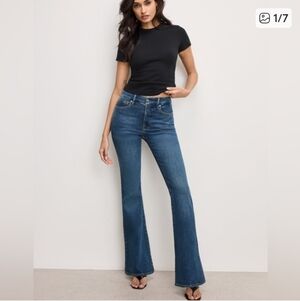 Good American Jeans Women's 31 Good Legs Flare Strerch